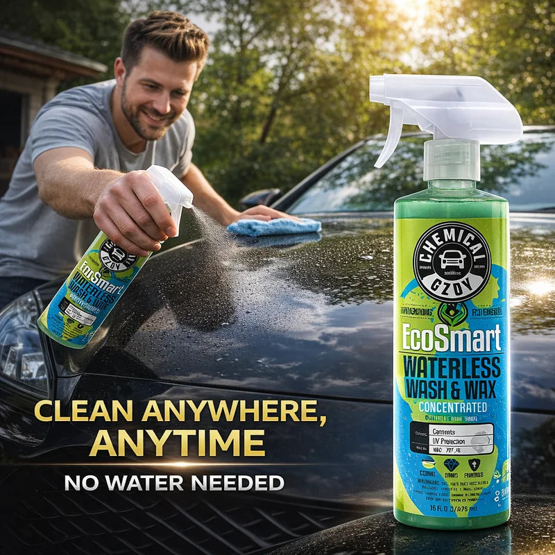 Waterless Car Wash & Wax Spray 16 oz - No Water Needed Glossy Shine & UV Protection