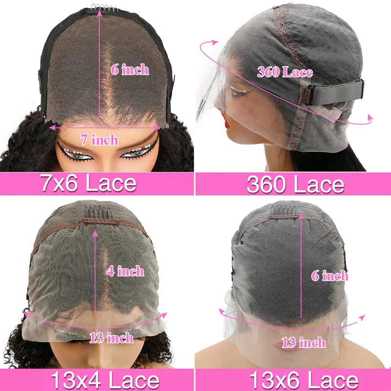 Natural Long Body Wave Human Hair Wig 13x6 360 HD Lace Frontal 40-46 Inch
