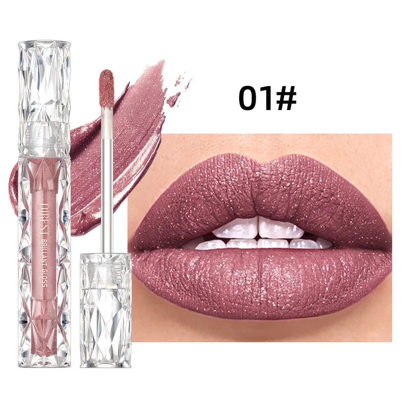 Glitter Shimmer Liquid Lipstick Waterproof Lip Gloss Long Lasting Lip Tint