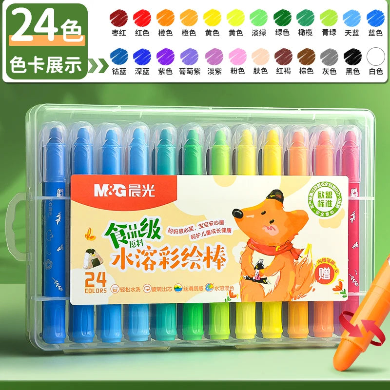 Professional Oil Paint Stick Set - Silky, Washable, Rotatable Art Crayons, 12/24/36 Colors