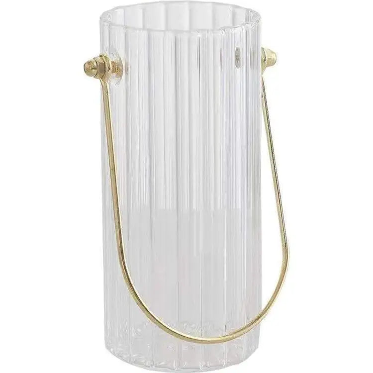 Transparent Glass Flower Vase for Water Cultivation - European Style Desktop Decor