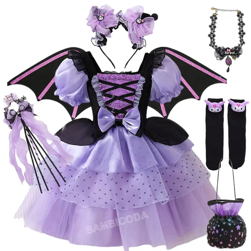 Gothic Lolita Dress for Kids Halloween Christmas Cosplay Princess Costume