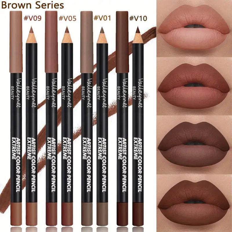 Long-Lasting Matte Waterproof Lip Liner Set - 4 Colors for Women