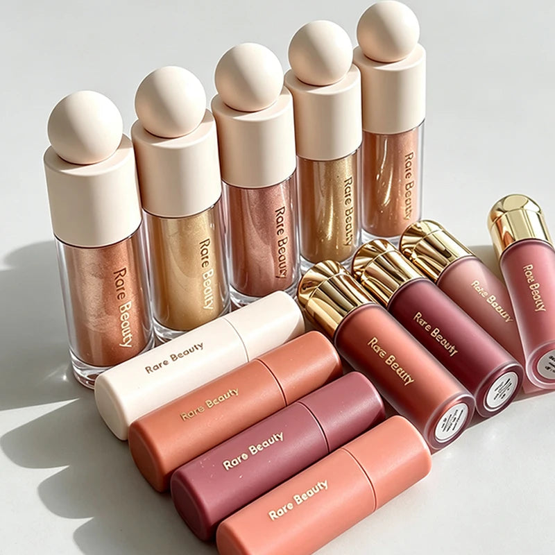 Hydrating 4-Color Lipstick & Lip Gloss Set - Natural High Gloss Liquid Makeup