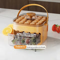 Press Type Ice Cube Mold with Lid - Reusable Double-Layer Ice Tray for Freezer