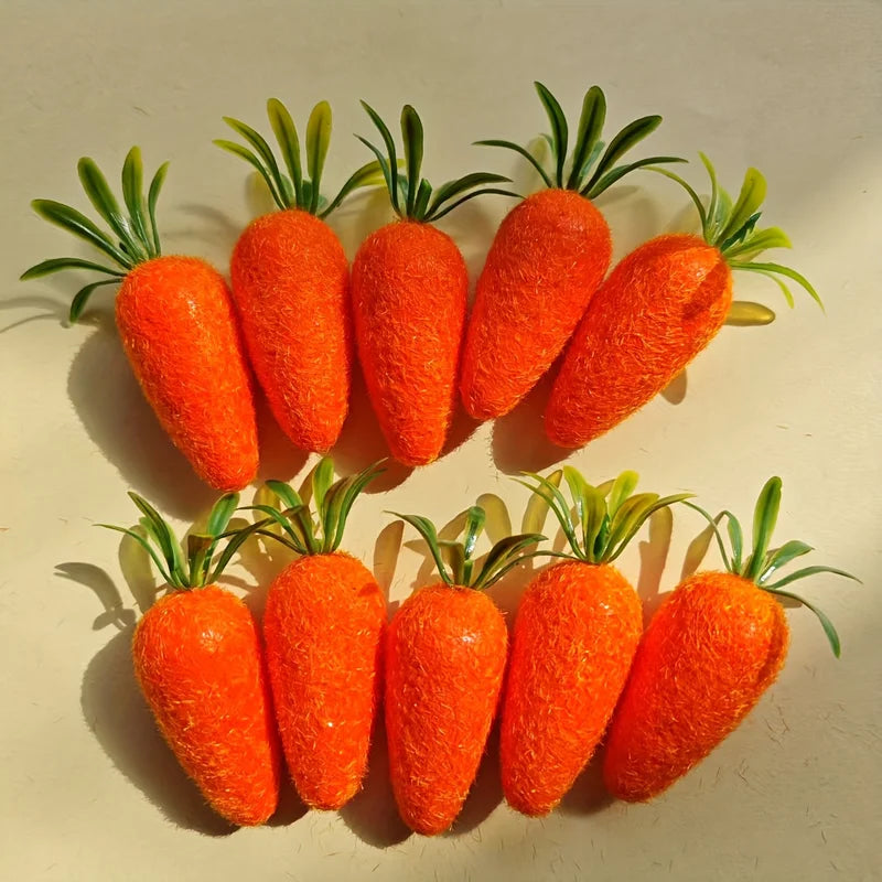 12pcs Mini Felt Carrot Decorations for Easter Spring Home Decor