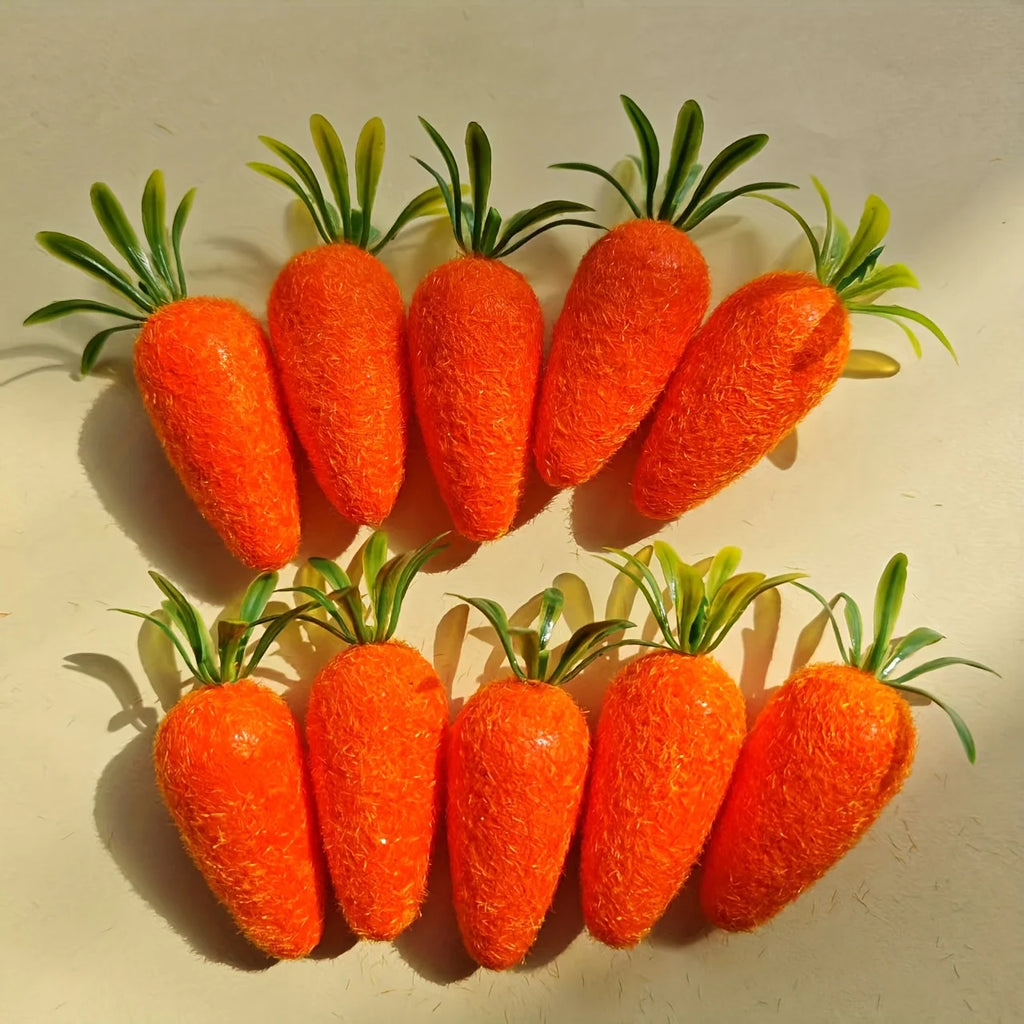 12pcs Mini Felt Carrot Decorations for Easter Spring Home Decor