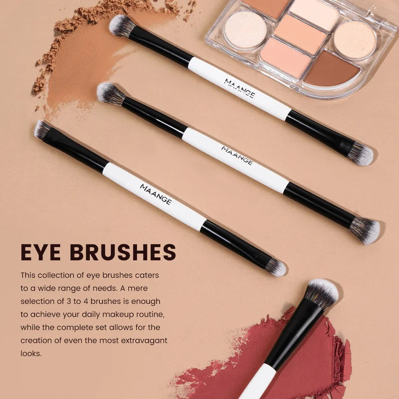 7Pcs Makeup Brush Set - Double Head Face & Eye Cosmetics Tools for Foundation Blush