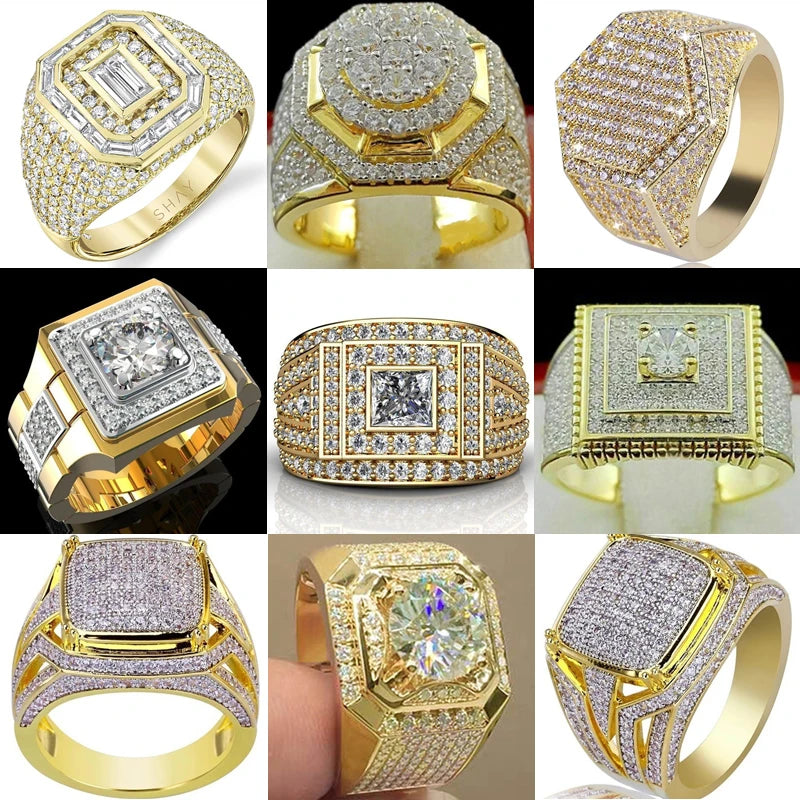 Trendy Crystal Inlaid Women Men Ring Jewelry - Business & Fashion Style
