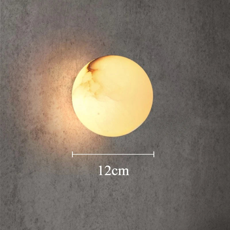 Nordic Alabaster Wall Lamp with LED G9 Bulb - Warm 3000K White Light for Bedroom & Living Room