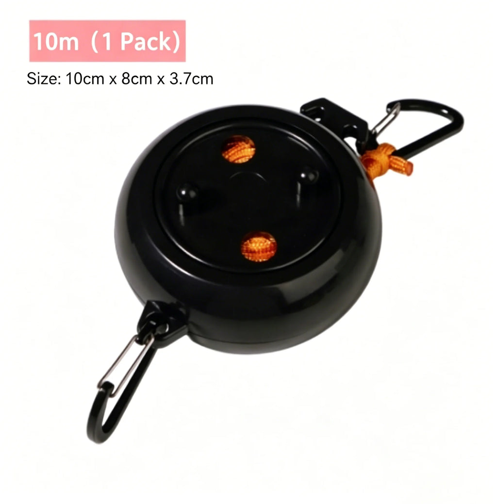 Heavy Duty Portable Retractable Clothesline 10m Nylon Rope for Travel Camping