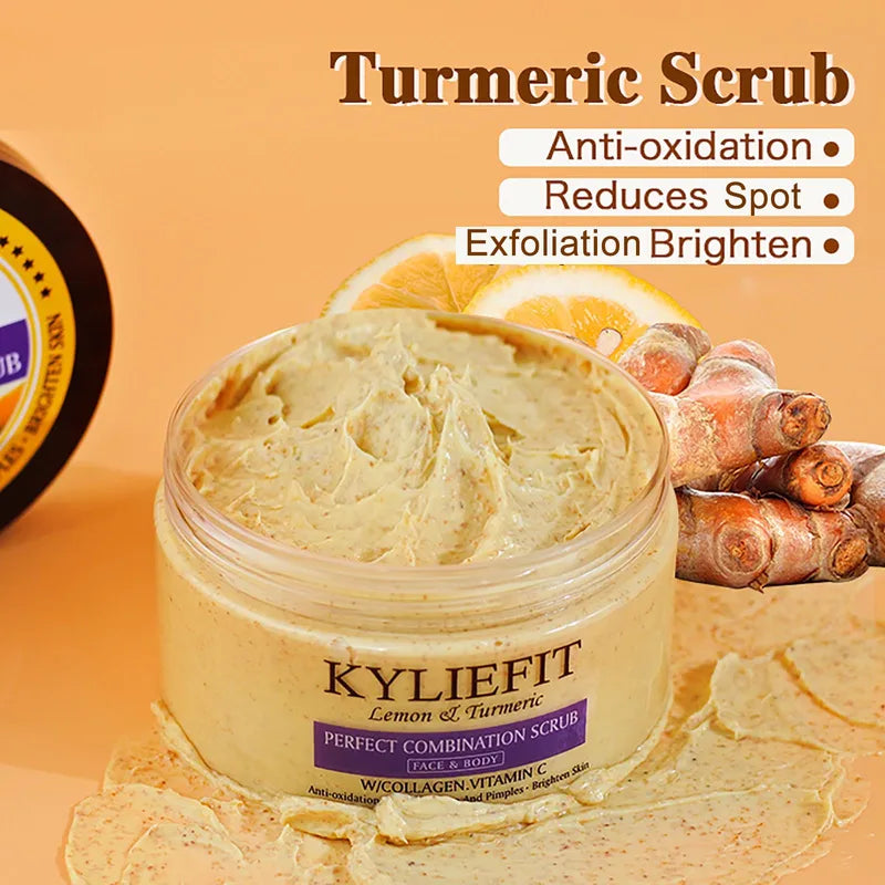 Natural Body & Face Scrub Set - Moisturizing Exfoliating Brightening 250ml