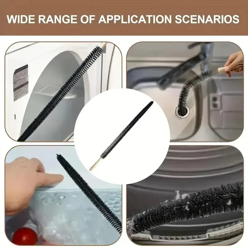 2pcs Bendable Dust Cleaner Brushes for Radiators, Washing Machines & Chimneys