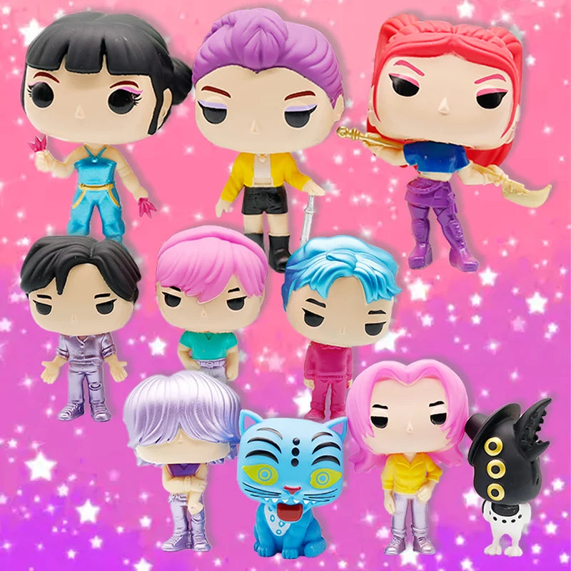Cartoon Action Figure Toy - Kawaii Tiger Rumi Mira Zoey Saja PVC Model Doll for Kids & Desk Decor