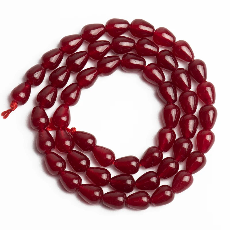 Waterdrop Shape Beads for Jewelry Making – Chalcedony 6x4mm, 7x5mm, 9x6mm, Multiple Colors
