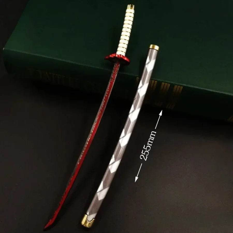 10-Inch Metal Samurai Sword Figure - Collectible Japanese Katana Decor