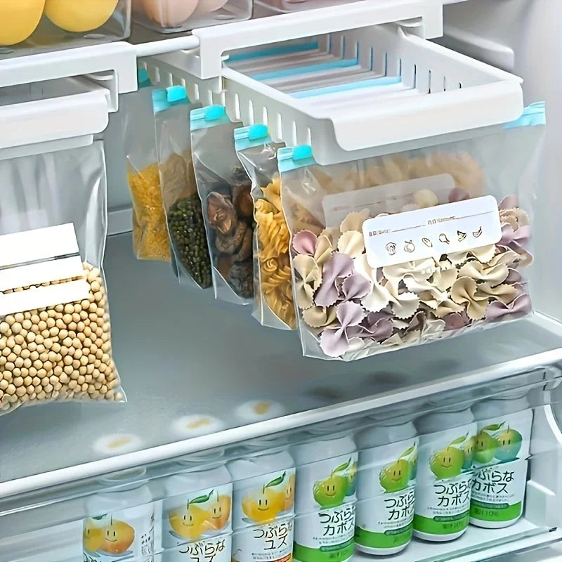 Reusable Food Storage Bags with Zipper Leak-Proof Airtight Kitchen Organizer