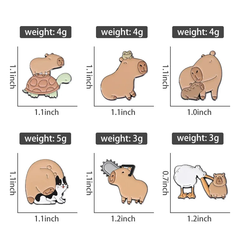 Cute Animal Series Enamel Brooch Pins Cartoon Kawaii Pet Jewelry Gift