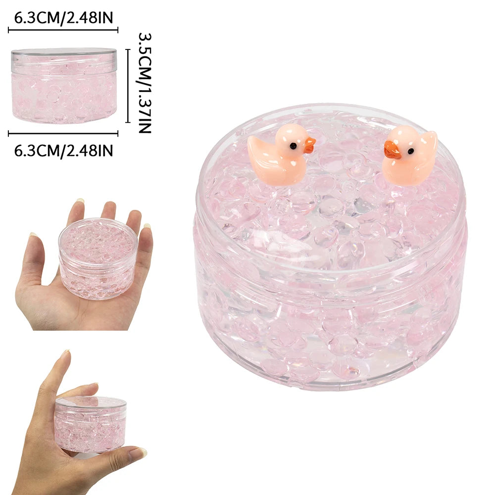 120ml Clear Beads Crunchy Slime Kit - Soft, Stretchy, Non-Sticky Crystal Sludge for Party Favors