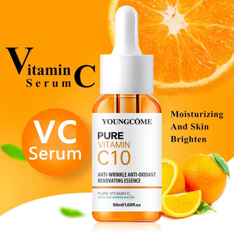 Vitamin C Facial Serum with Hyaluronic Acid for Brightening and Anti-Aging - 50ml & 30ml Options
