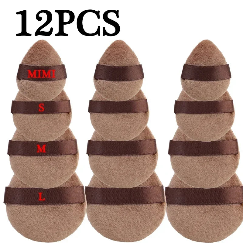 Dual Use Powder Puff Makeup Sponge Set - Soft Velvet Face & Eye Contouring