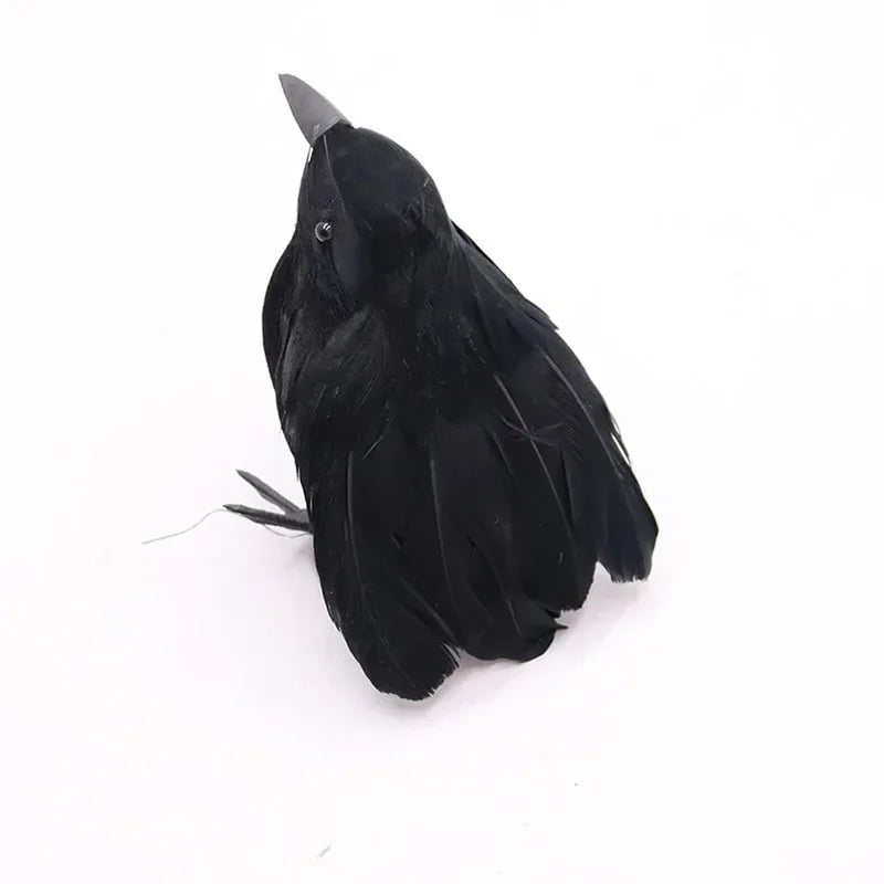 Realistic Artificial Crow Decorations for Halloween Party Props 1-3 pcs