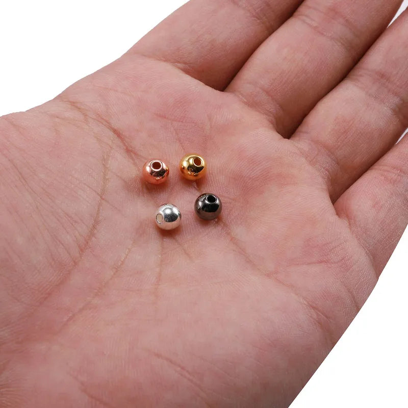 Assorted 30-400pcs DIY Jewelry Spacer Beads - 3-12mm Plastic Seed Beads for Necklace Bracelet Crafts