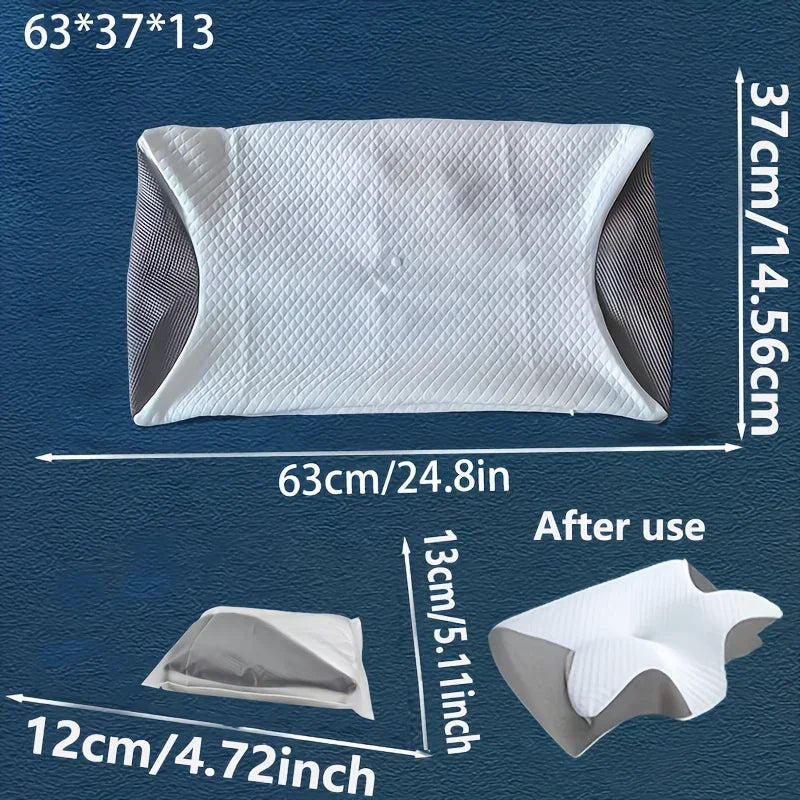 Memory Foam Cervical Pillowcase with Zipper Replaceable Breathable Machine Washable - 1 Piece