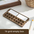 Portable Wooden Watercolor Paint Box with Magnetic Palette for Artists - Travel Sketching