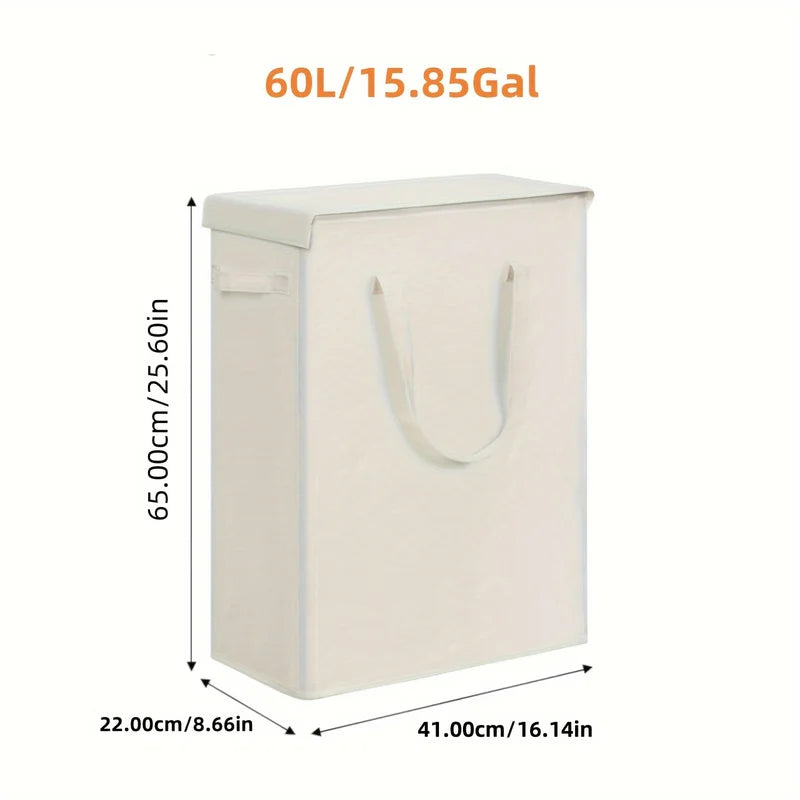 Laundry Basket with Wheels and Lid - Foldable Hamper for Bedroom Bathroom Dorm
