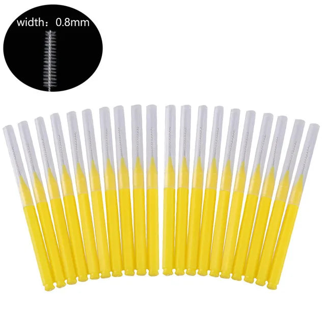 20Pcs Mini Eyebrow & Eyelash Brush Sets - Disposable Micro Grooming Applicators