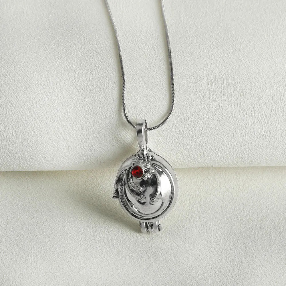 The Vampire Diaries Necklace Elena Gilbert Movie Charm for Women - Blue Stone Choker