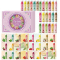 Moisturizing Lip Balm Set 48PCS with Flower Fragrance 5g Brightening Lip Color Gift