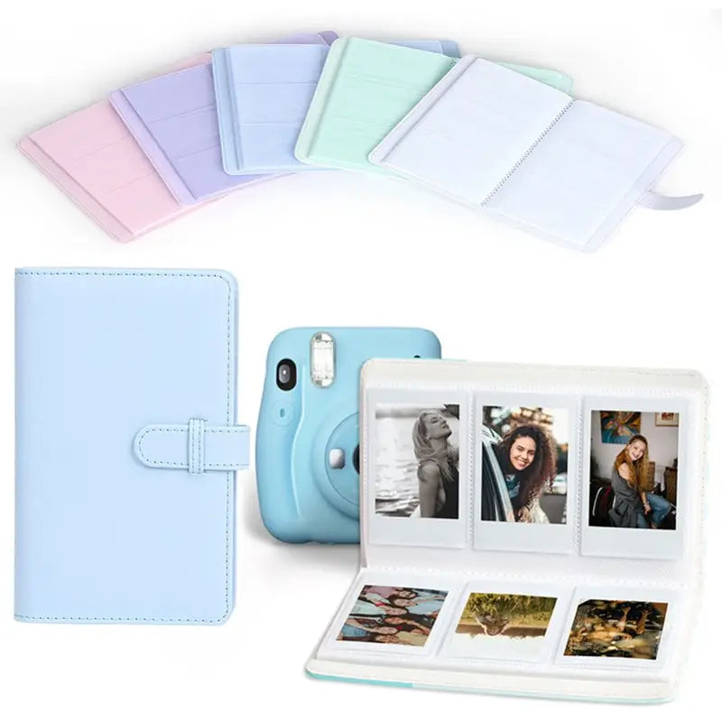 Photo Album for 3-Inch Instax Mini Photos - 108 Pockets PU Leather Storage Book