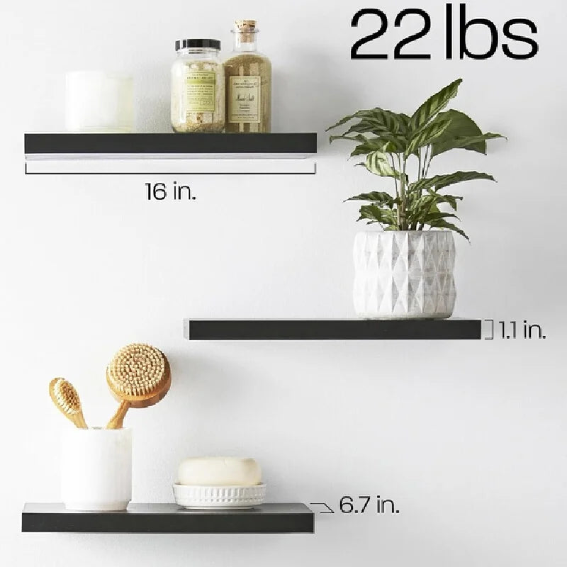 Floating Wall Shelf Storage Rack for Living Room Bedroom Bathroom Kitchen