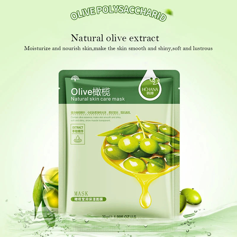30PCS Fresh Fruits Facial Masks - Hydrating & Firming Korean Skin Care Set