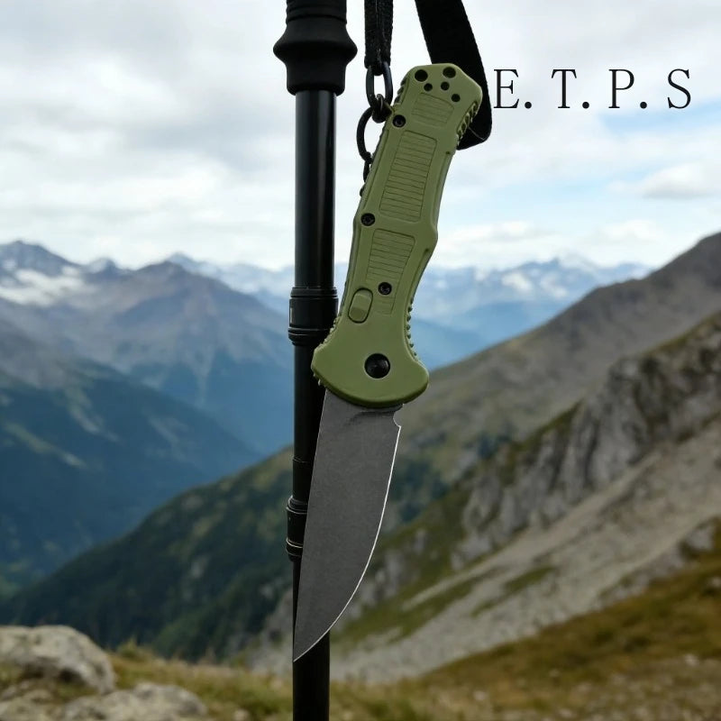 Folding Pocket Knife with Drop Point Blade and Nylon Handle for Camping Outdoor