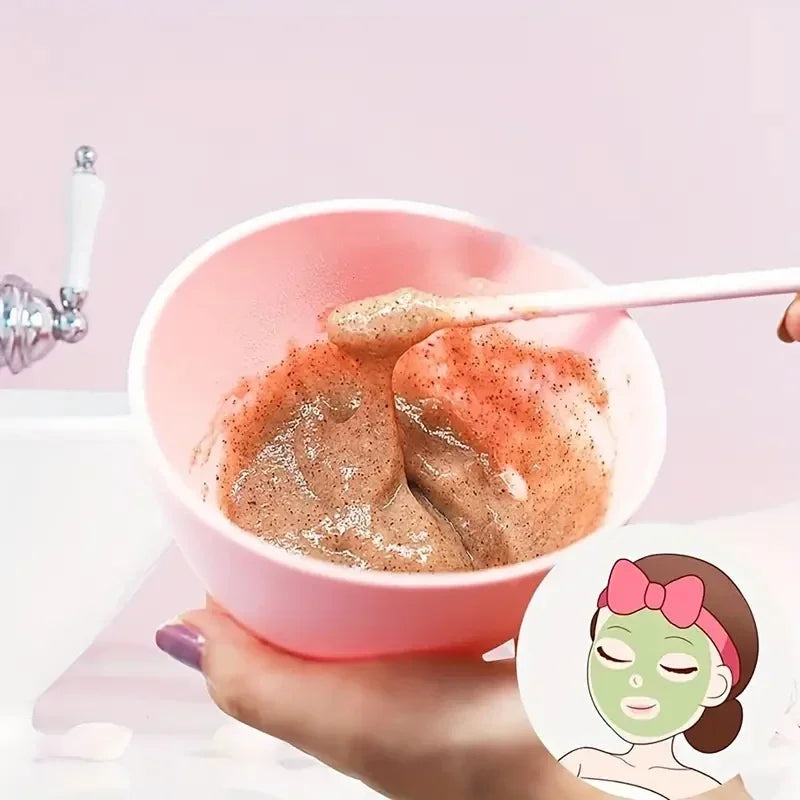 Silicone Face Mask Mixing Bowl Set with Applicator and Measuring Spoon - Skincare Tools