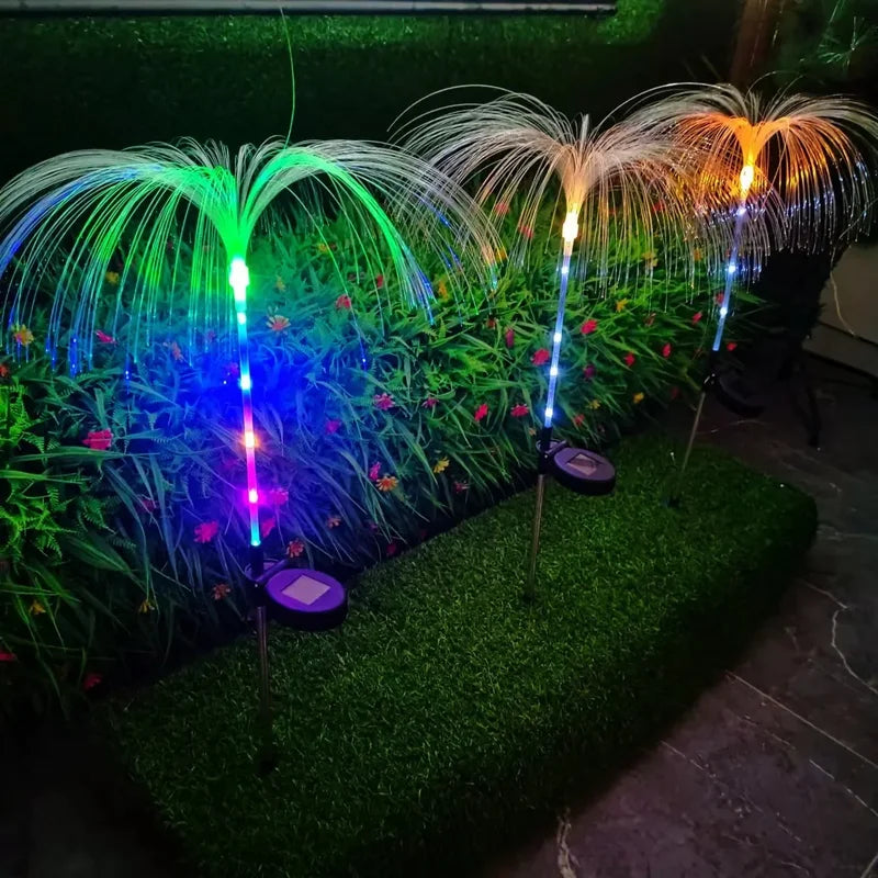 Solar Jellyfish Garden Lamp Waterproof Outdoor Pathway Lawn Decoration Lighting