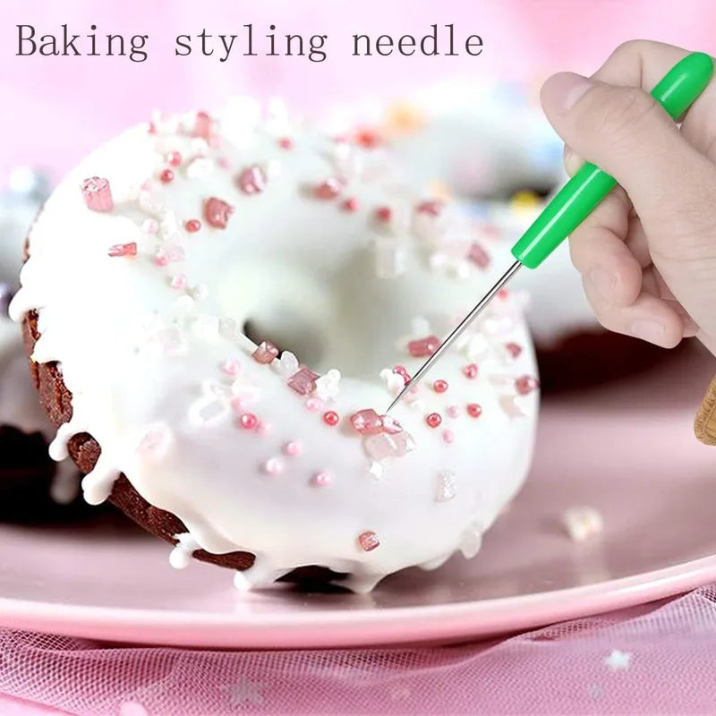 10pcs Cake Decorating Icing Pins - Stainless Steel Sugarcraft Needle Set