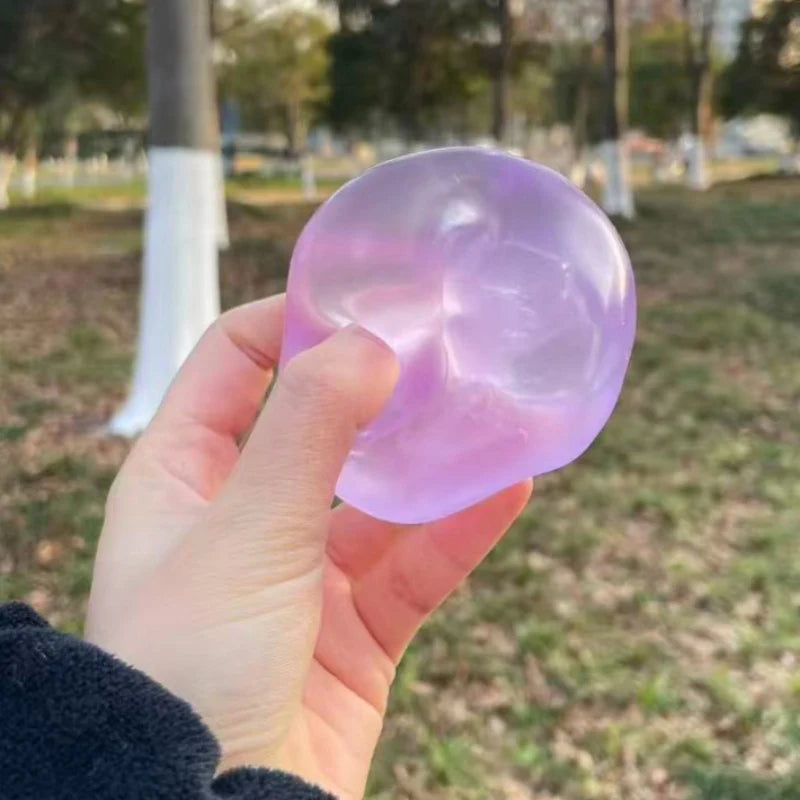 Transparent Mochi Squishy Decor - Slow Rising Fidget Prop with Coconut Oil Texture, Soft Comfort for Kids & Adults