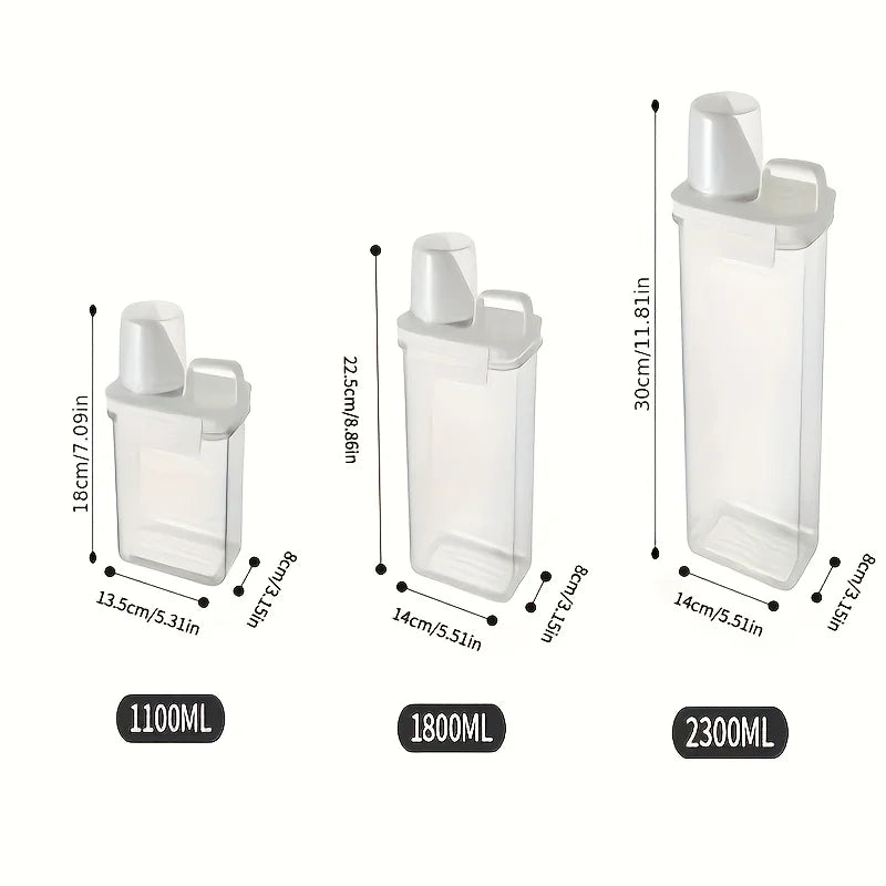 Large Capacity Laundry Detergent Storage Box with Lid - Household Organization