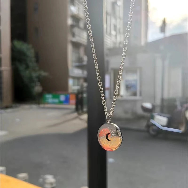 Titanium Steel Circular Chain Necklace for Cosplay & Lovers Jewelry - 55cm