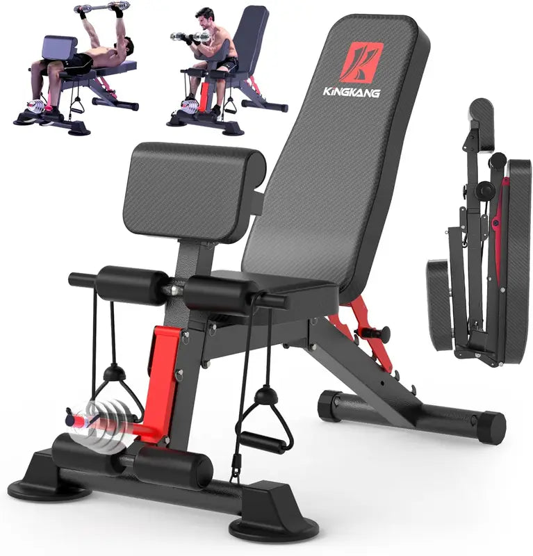 Foldable Multi-Functional Dumbbell Bench with 1000 lbs Capacity and 6 Adjustable Incline Levels