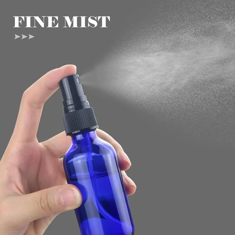 Glass Spray Bottle with Mist Sprayer - Refillable Travel Essential Oil Container