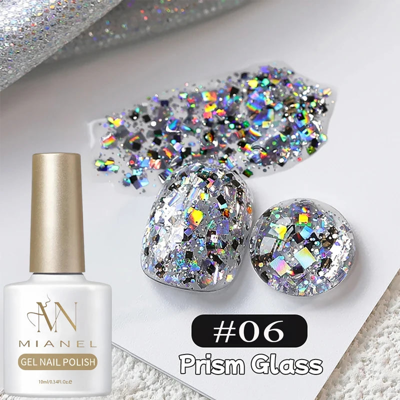 Sparkling Glitter Gel Nail Polish - Multiple Colors, Super Flash Finish