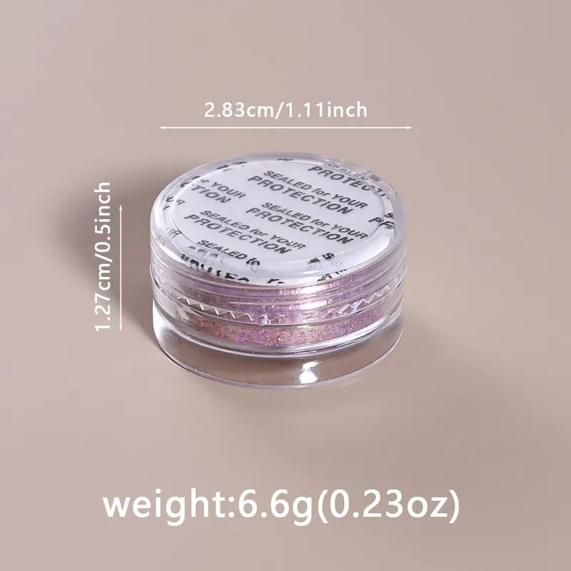 Sparkly Nail Art Glitter Powder with Shell Opal Sequins - Multiple Colors
