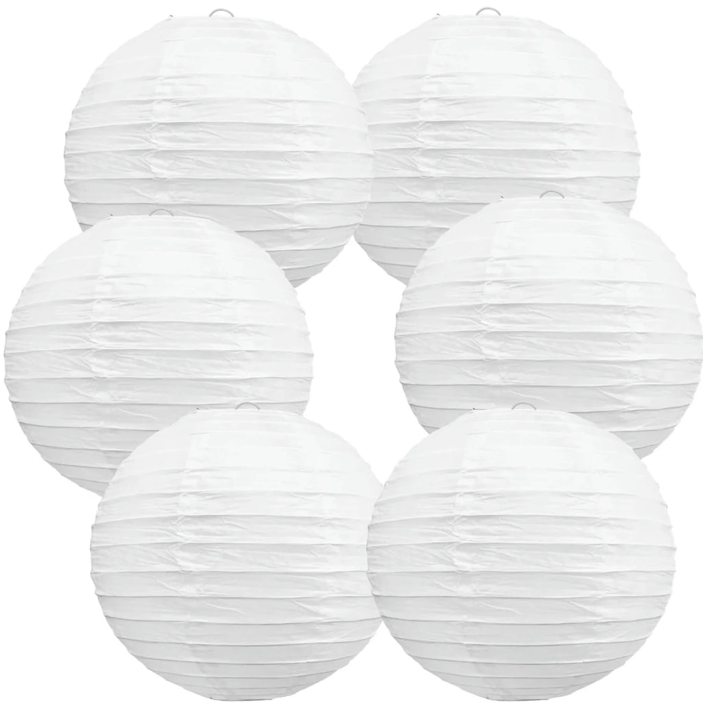 Decorative Paper Lanterns - Chinese Round Hanging Lamps for Weddings Parties Christmas