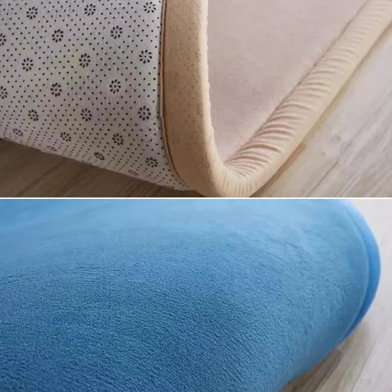 Soft Rectangular Carpet for Living Room and Nursery Play Area – Anti-Fall Baby Crawling Mat