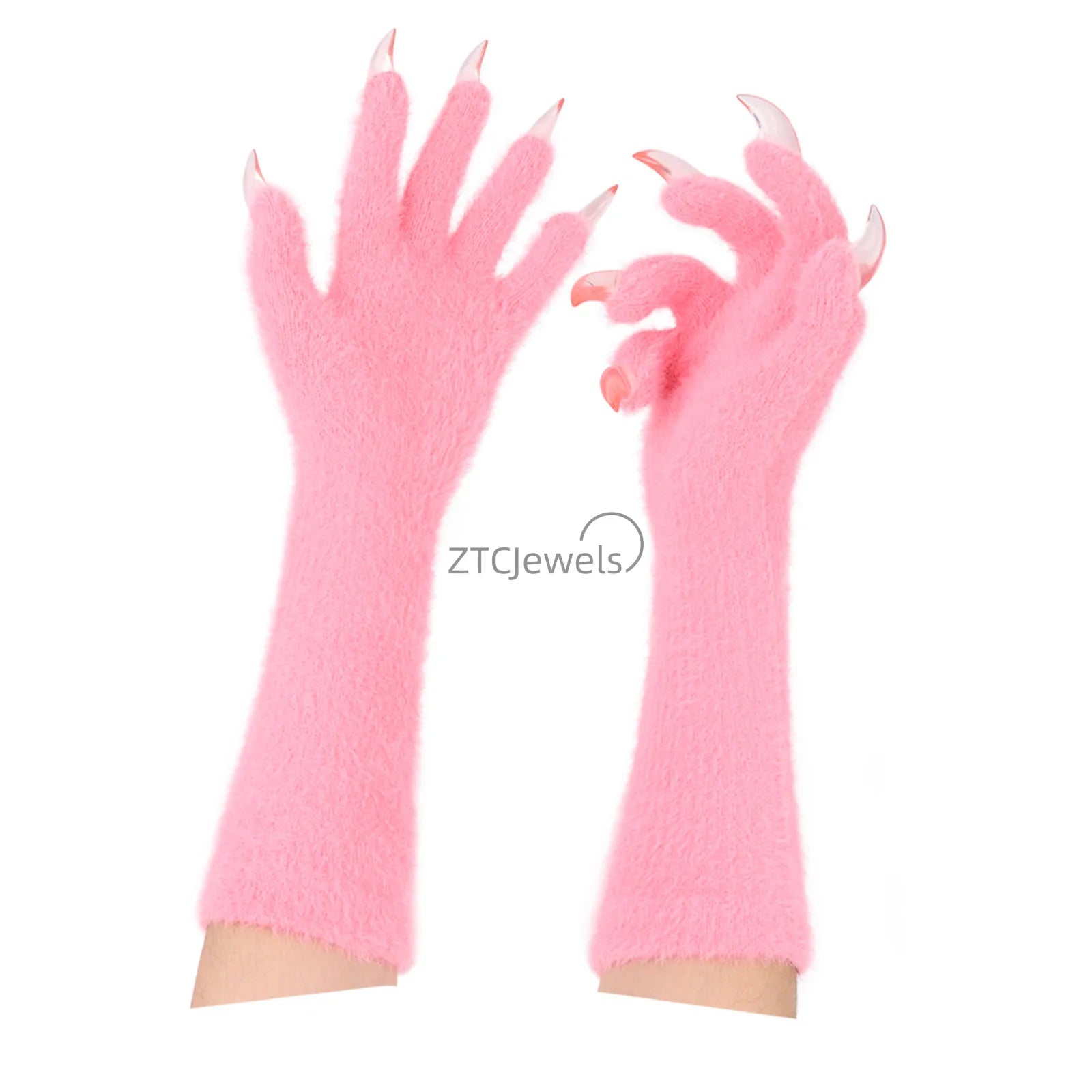 Halloween Animal Claw Gloves Long Nail Costume Prop for Cosplay & Parties
